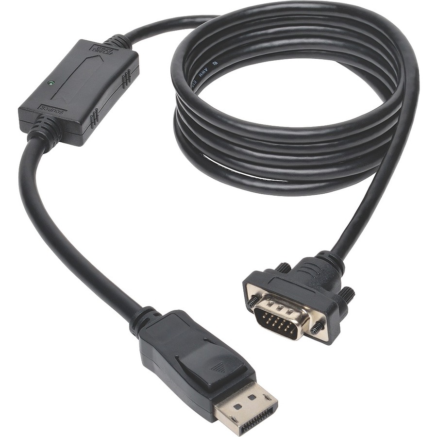 Tripp Lite by Eaton 6ft DisplayPort to VGA / DP to VGA Adapter Active Converter with Latches to HD15 DPort 1.2 M/M