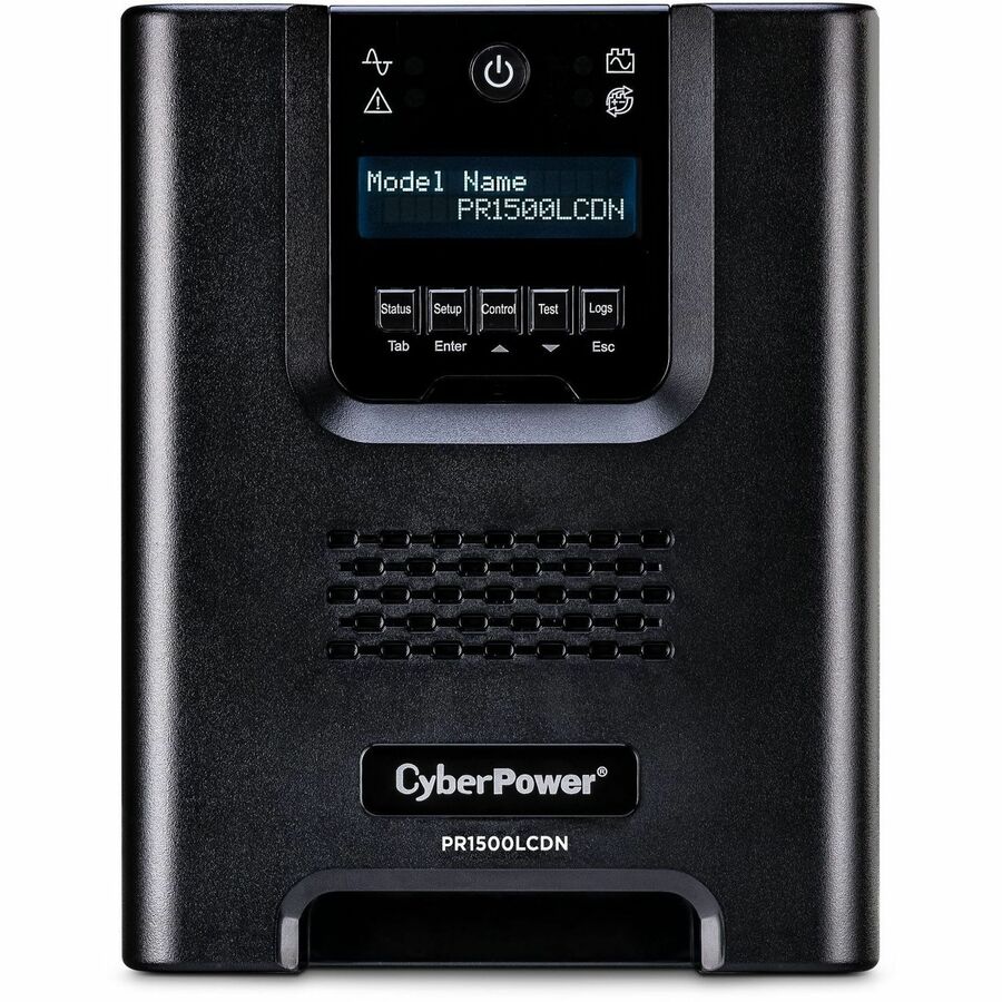 CyberPower Smart App Sinewave PR1500LCD 1500VA Mini-Tower UPS - Mini-tower - AVR - 8 Hour Recharge - 4.70 Minute Stand-by - 120 V AC Input - 120 V AC Output - 8 x NEMA 5-15R - Serial Port