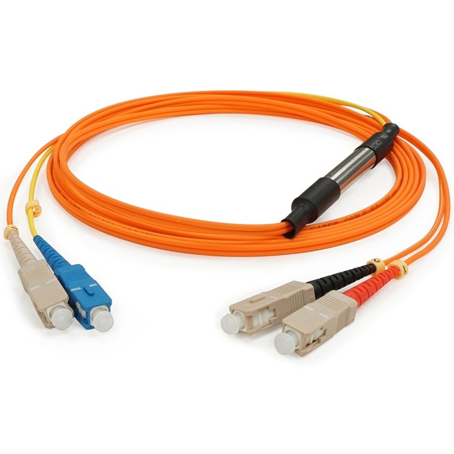 AddOn 2m SC (Male) Orange OM2 to SC (Male) Yellow OS2 Duplex OFNR Mode Conditioning Cable
