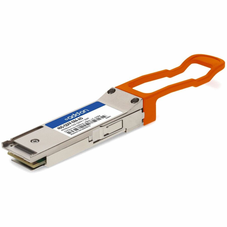 AddOn Brocade® (Formerly) 40G-QSFP-ER4 Compatible TAA 40GBase-ER4 QSFP+ Transceiver (SMF, 1270nm to 1330nm, 40km, LC, DOM)