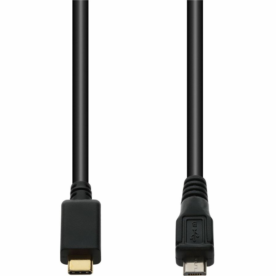 AddOn 1m USB C (Male) to Micro USB B 2.0 (Male) Black Adapter Cable, 480Mbps