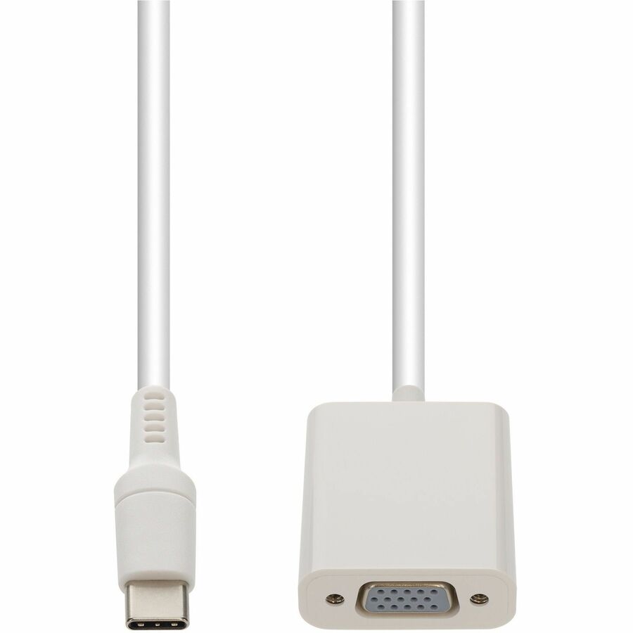 AddOn 8in USB 3.1 (C) (Male) to VGA (Female) White Adapter, 1080P 60Hz