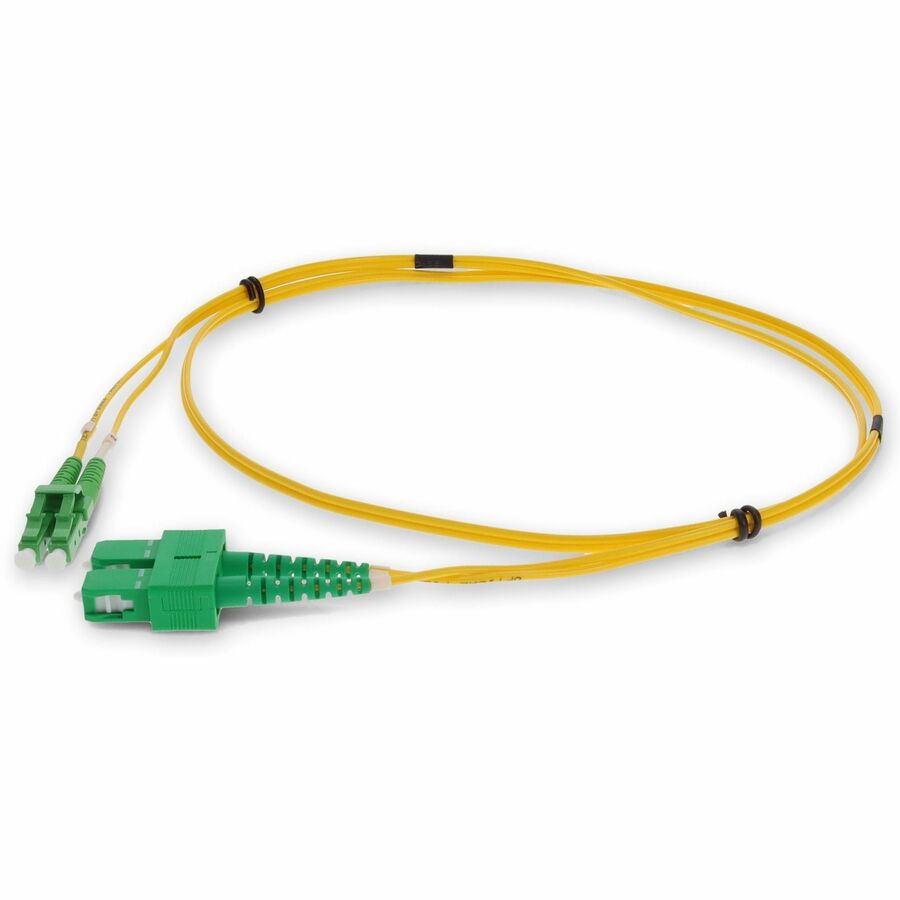 AddOn 3m ASC to ALC Yellow OS2 Duplex OFNR (Riser-Rated) SMF (Single Mode) Fiber Patch Cable, 9/125