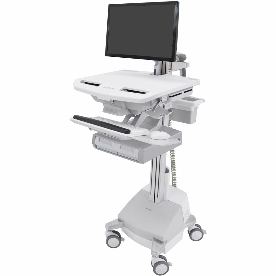 Ergotron StyleView® Cart with LCD Arm, SLA Powered, 2 Drawer (2x1), US/CA/MX