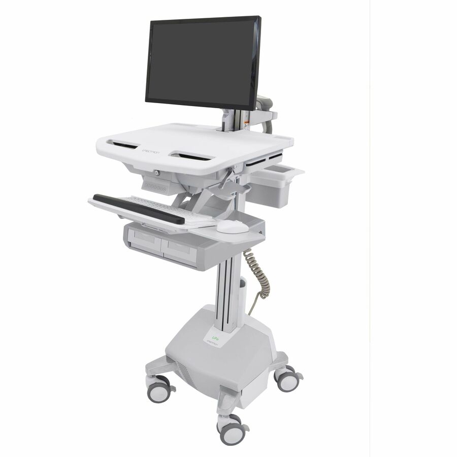 Ergotron StyleView® Cart with LCD Arm, LiFe Powered, 2 Drawers (2x1), US/CA/MX
