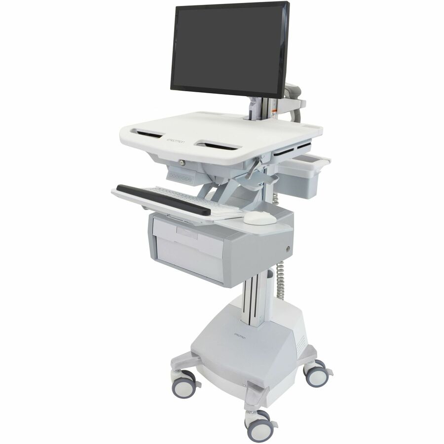 Ergotron StyleView® Cart with LCD Arm, SLA Powered, 1 Tall Drawer (1x1), US/CA/MX