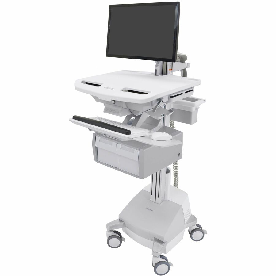Ergotron StyleView® Cart with LCD Arm, SLA Powered, 2 Tall Drawers (2x1), US/CA/MX