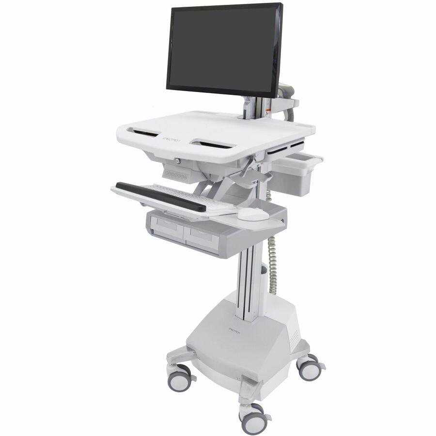 Ergotron StyleView® Cart with LCD Pivot, SLA Powered, 2 Drawers (2x1), US/CA/MX