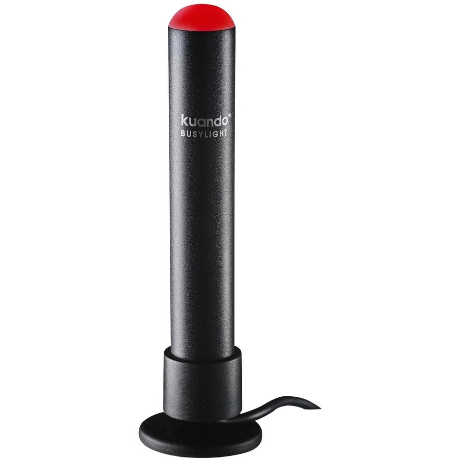 kuando Busylight UC Alpha - Presence/Status indicator and Ringer for UC platforms - Displays your presence state to avoid interruptions, Call Alert - Rings and flashes on incoming calls - Missed Conversation notification on some platforms. Magnetic mounting. Dimensions: Round - 4 3/8 x 1/2 in.