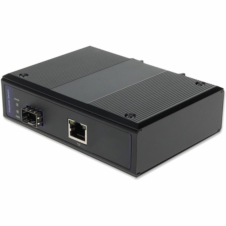 AddOn 1 10/100/1000Base-TX(RJ-45) to 1 Open SFP Port Industrial Media Converter