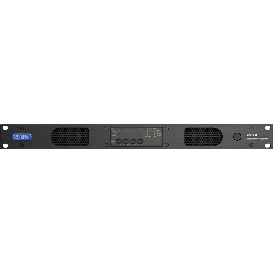 AtlasIED DPA602 Amplifier - 600 W RMS - 4 Channel - Black