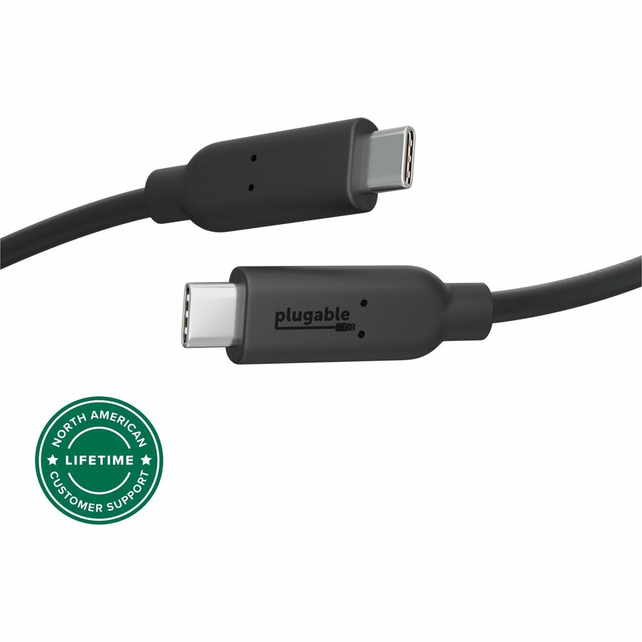 Plugable 10Gbps USB C to USB C Cable, 3.3 feet (1 Meter), 3A, USB-IF Certified, USB 3.1 Gen 2 Type-C