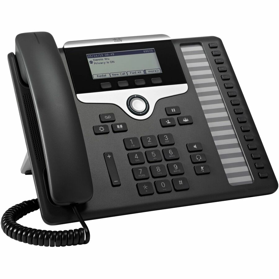Cisco 7861 IP Phone - Corded - Corded - Wall Mountable, Desktop - Charcoal