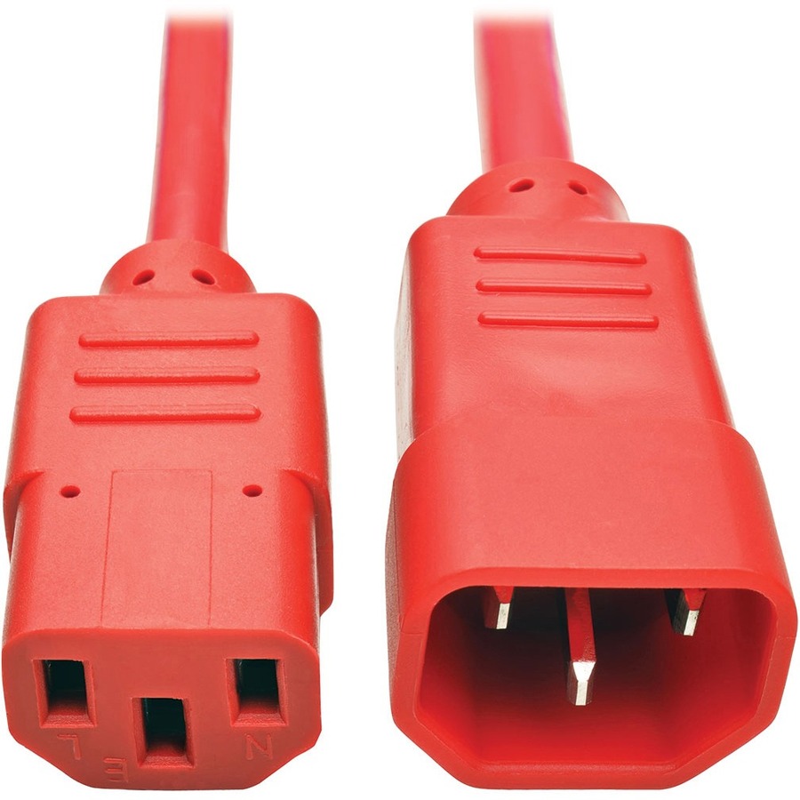 Tripp Lite by Eaton Heavy-Duty PDU Power Cord C13 to C14 - 15A 250V 14 AWG 3 ft. (0.91 m) Red