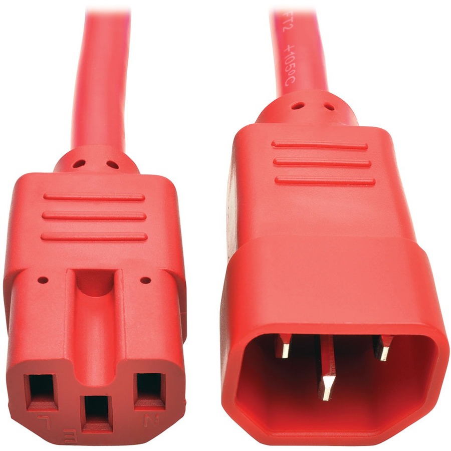Tripp Lite by Eaton Power Cord C14 to C15 - Heavy-Duty 15A 250V 14 AWG 2 ft. (0.61 m) Red