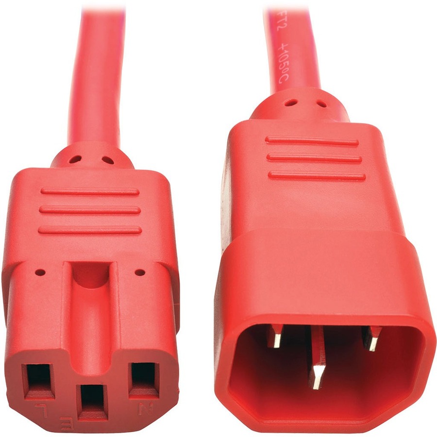 Tripp Lite by Eaton Power Cord C14 to C15 - Heavy-Duty 15A 250V 14 AWG 3 ft. (0.91 m) Red