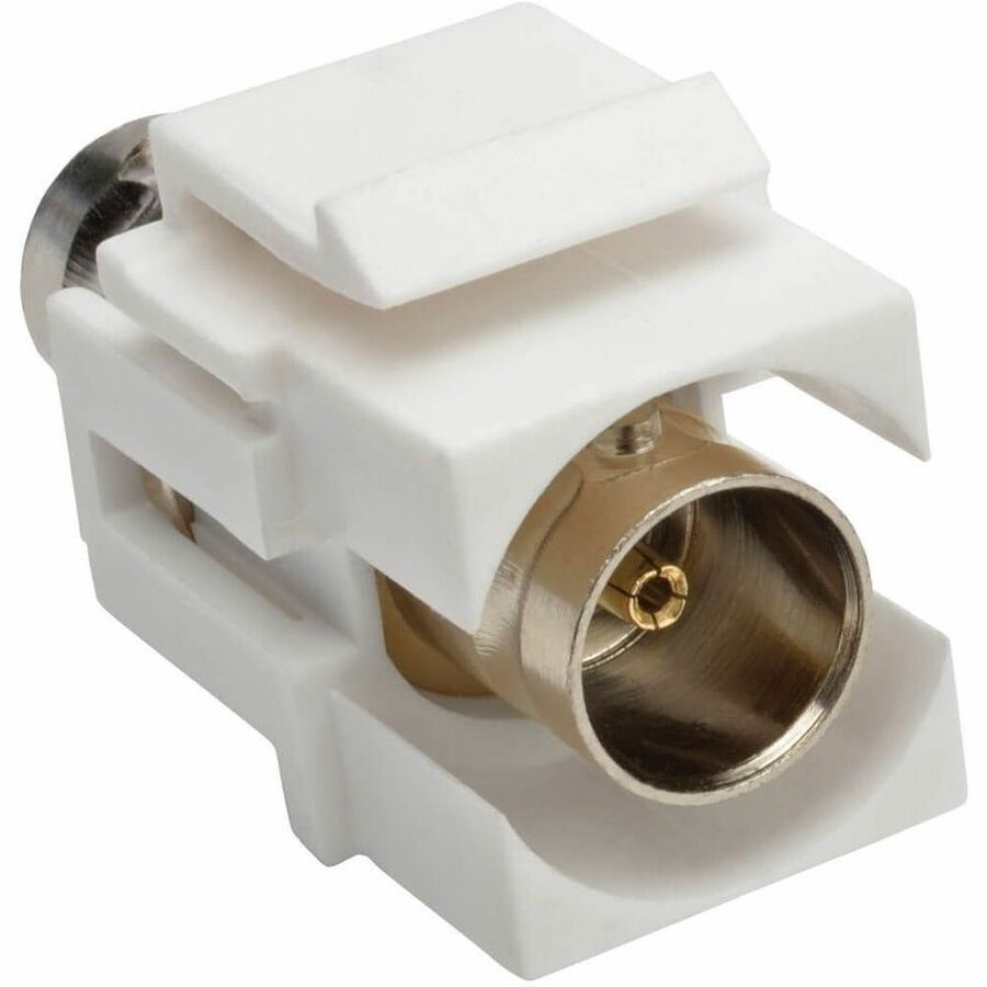 Tripp Lite BNC All-in-One Keystone/Panel Mount Coupler (F/F), 75 Ohms - 1 x BNC Audio/Video Female - 1 x BNC Audio/Video Female - Nickel Connector - Gold Contact - White