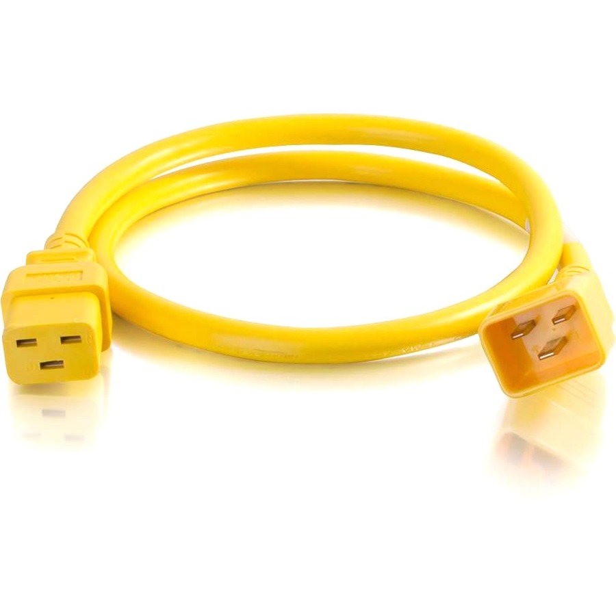 C2G 6ft 12AWG Power Cord (IEC320C20 to IEC320C19) - Yellow