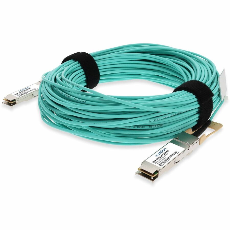 AddOn MSA and TAA Compliant 100GBase-AOC QSFP28 Active Optical Cable (850nm, MMF, 30m)