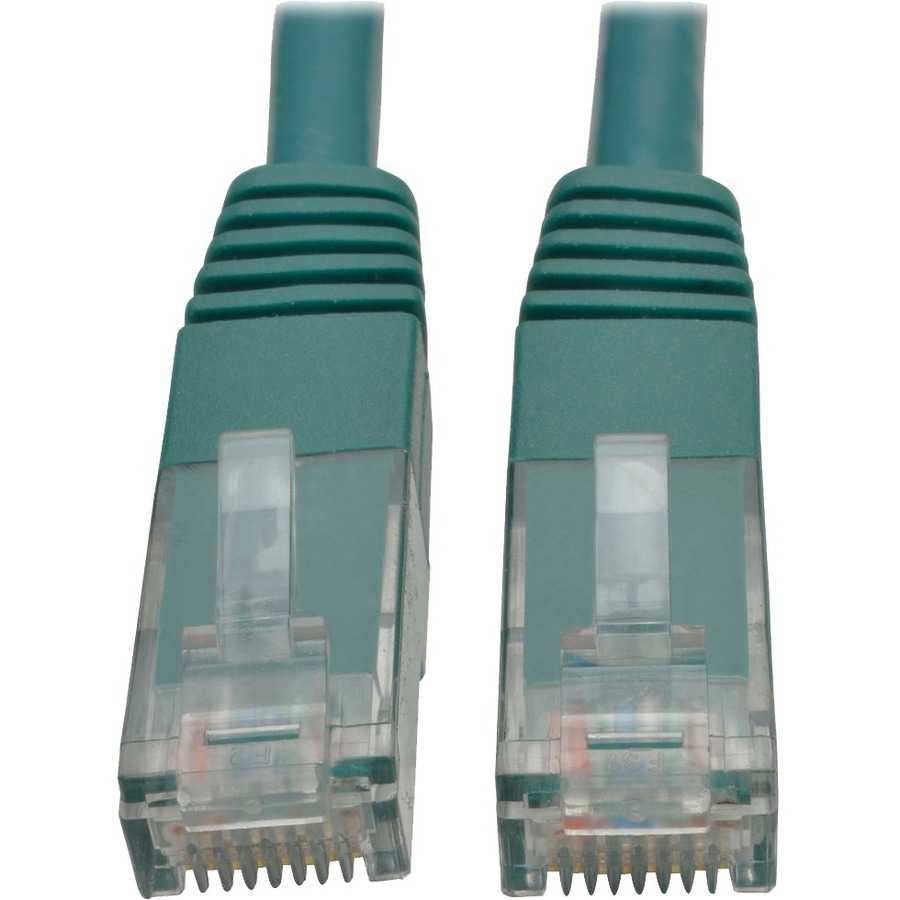 Tripp Lite Cat6 Gigabit Molded Patch Cable (RJ45 M/M), Green, 2 ft - 2 ft Category 6 Network Cable for Network Device, Router, Modem, Blu-ray Player, Printer, Computer - First End: 1 x RJ-45 Network - Male - Second End: 1 x RJ-45 Network - Male - 1 Gbit/s