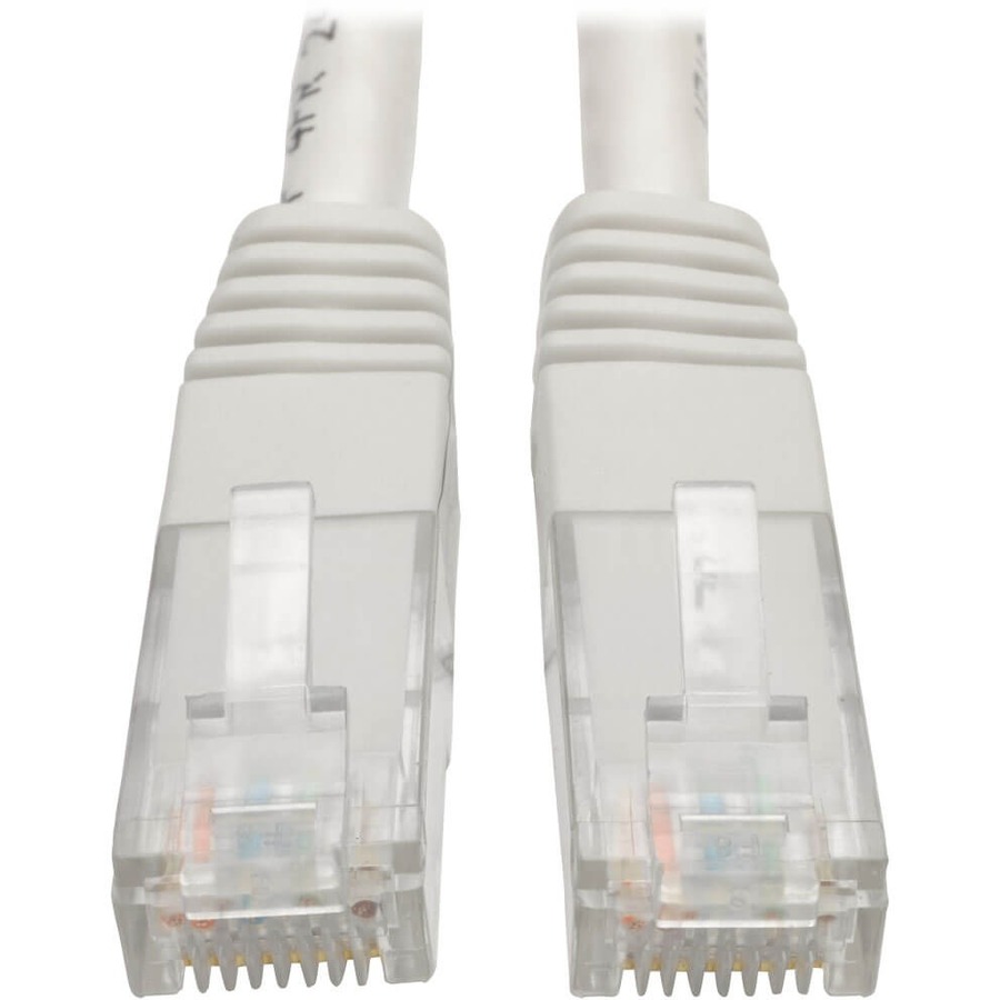 Tripp Lite Cat6 Gigabit Molded Patch Cable (RJ45 M/M), White, 7 ft - 7 ft Category 6 Network Cable for Network Device, Router, Modem, Blu-ray Player, Printer, Computer - First End: 1 x RJ-45 Network - Male - Second End: 1 x RJ-45 Network - Male - 1 Gbit/s