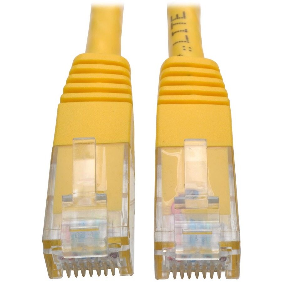 Tripp Lite by Eaton Cat6 Gigabit Molded (UTP) Ethernet Cable (RJ45 M/M) PoE Yellow 2 ft. (0.61 m)