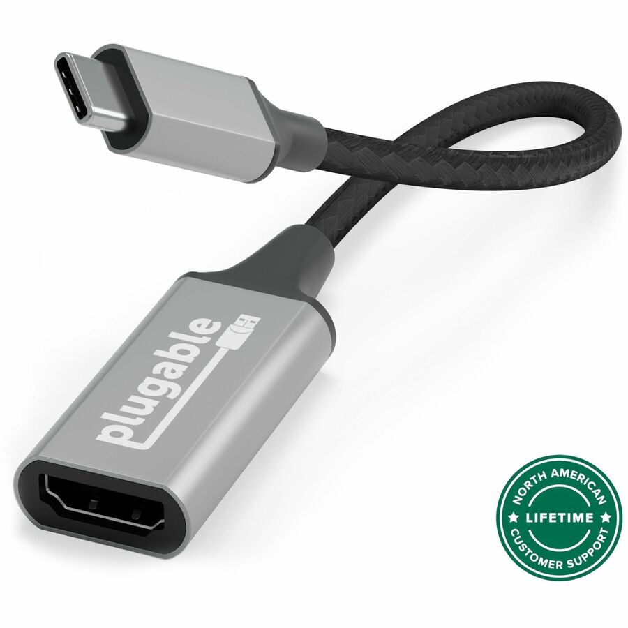 Plugable USB C to HDMI adapter, HDMI 2.0, USB4 / Thunderbolt Adapter for 4K Monitor up to 4K 60Hz