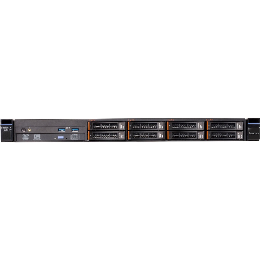 Lenovo System x x3250 M6 3633KTU 1U Rack-mountable Server - 1 Xeon E3-1270 v6 3.80 GHz - 16 GB RAM - 12Gb/s SAS, Serial ATA/600 Controller