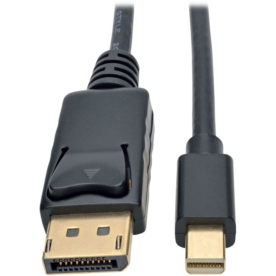Tripp Lite by Eaton Mini DisplayPort to DisplayPort Adapter Cable 4K (M/M) DP Latching Connector Black 10 ft. (3.1 m)