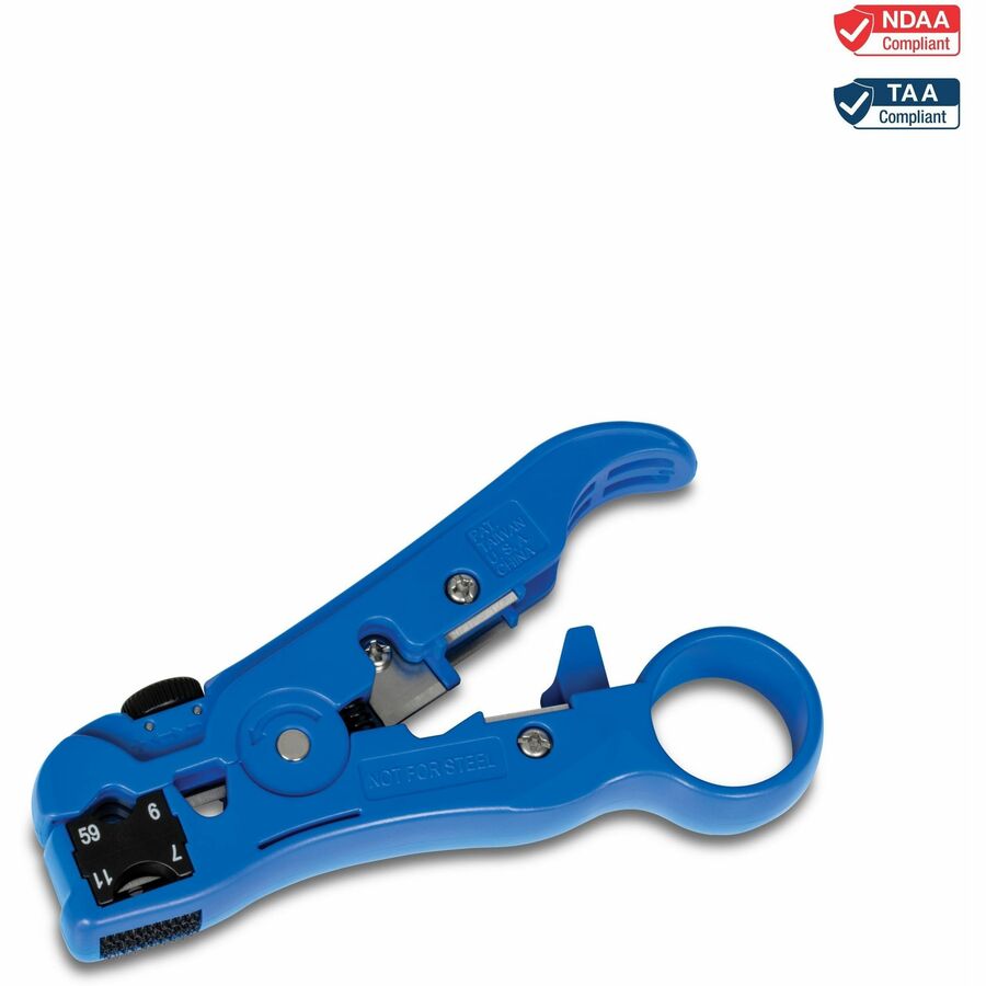 TRENDnet Universal Stripping and Cutting Tool, RG59/6/11/7, UTP, STP, CAT5, 4P/6P/8P, Flat & Round Cables, Adjustable Blade Depth, TC-CT70