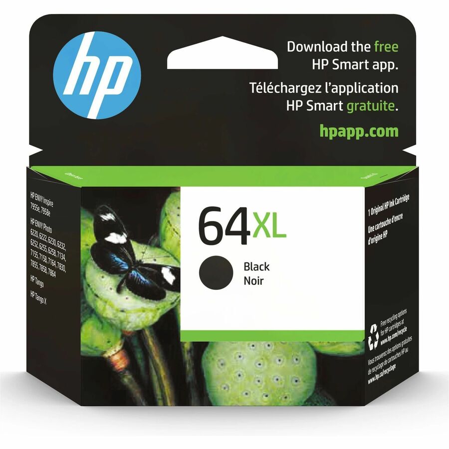 HP 64XL Original High Yield Inkjet Ink Cartridge - Black - 1 Each