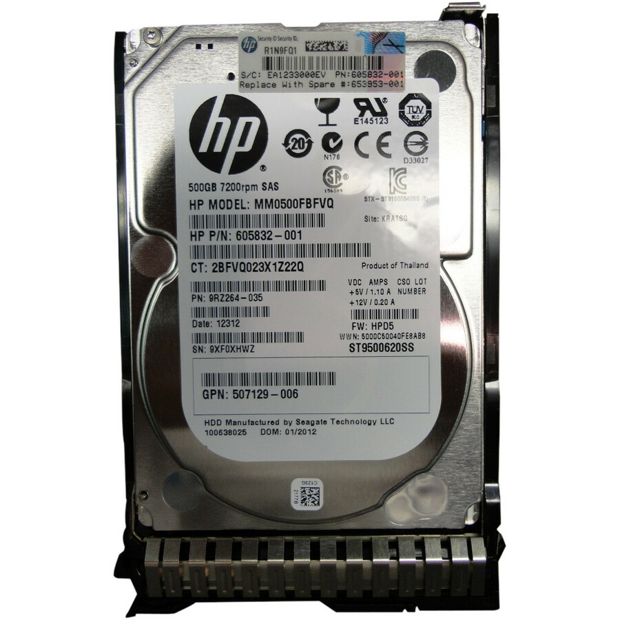 HPE Sourcing 500 GB Hard Drive - 2.5" Internal - SAS (6Gb/s SAS)