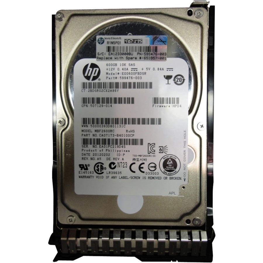 HPE Sourcing 600 GB Hard Drive - 2.5" Internal - SAS (6Gb/s SAS)