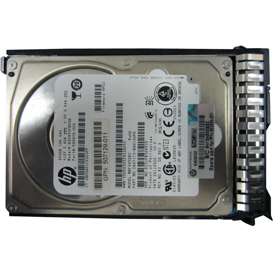 HPE Sourcing 450 GB Hard Drive - 2.5" Internal - SAS (6Gb/s SAS)