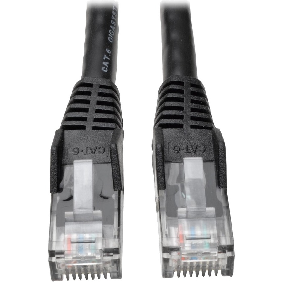 Tripp Lite N201-008-BK Cat.6 UTP Patch Network Cable - 8 ft Category 6 Network Cable for Network Adapter, Network Device, Router, Server, Modem, Hub, Switch - First End: 1 x RJ-45 Network - Male - Second End: 1 x RJ-45 Network - Male - 1 Gbit/s - Patch Ca
