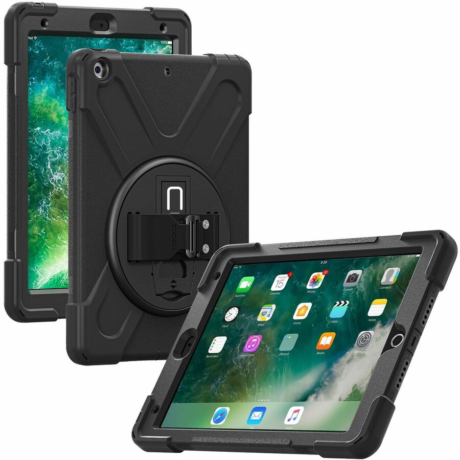 CODi Rugged Case for iPad 9.7" (5th, 6th Gen) - 360° Protection with Kickstand, Hand Strap & Shoulder Strap