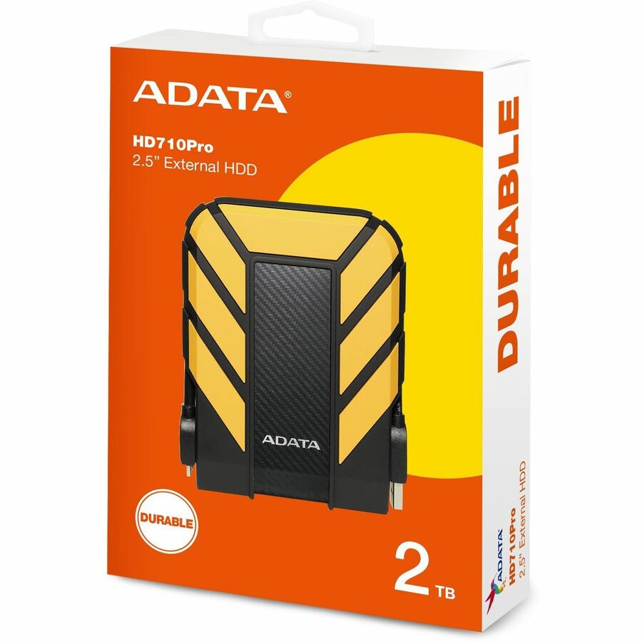 Adata HD710 Pro AHD710P-2TU31-CYL 2 TB Hard Drive - 2.5" External - Yellow