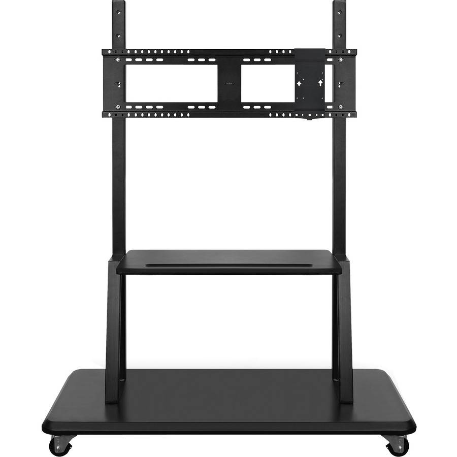 ViewSonic VB-STND-001 Mobile TV Cart for 55 to 86 inch screens up to 265 lbs, VESA Pattern Compatible for 400x200 to 900x600mm, Storage Tray, and Lockable Wheels