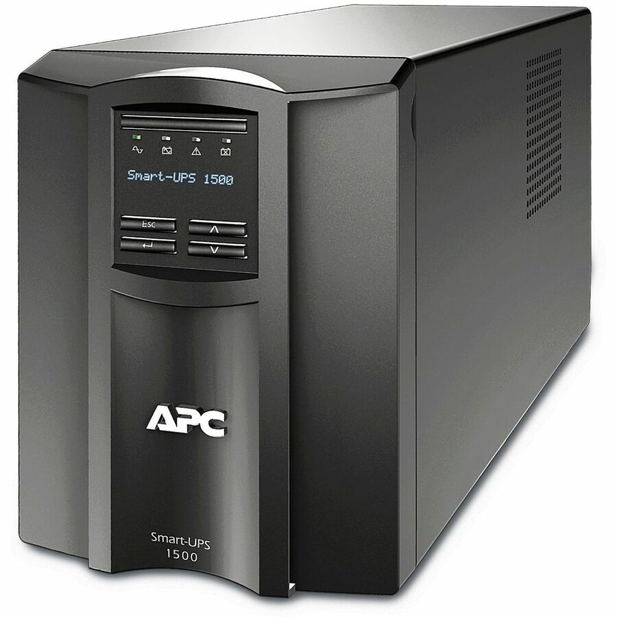APC Smart-UPS, Line Interactive, 1500VA, Tower, 120V, 8x NEMA 5-15R outlets, SmartConnect Port+SmartSlot, AVR, LCD