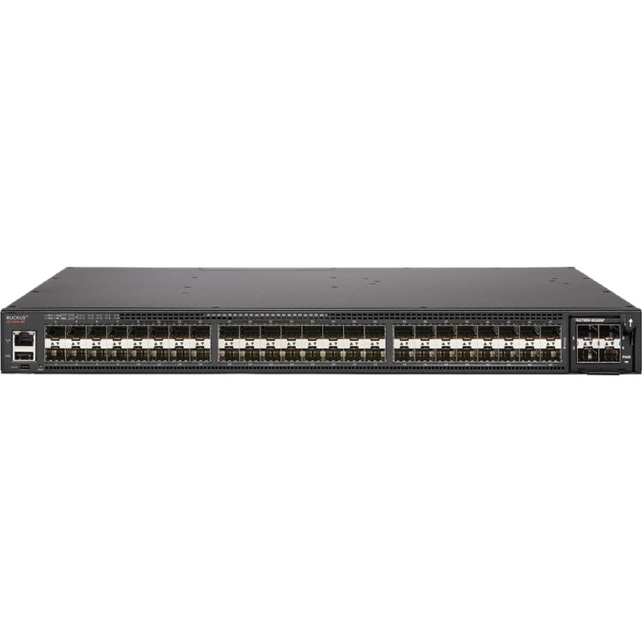 48 Port 1 Gbe Sfp Fiber Switch Bundle Includes 4x10g Sfp Uplinks 2x40g Qsfp U Icx7450 48f E2