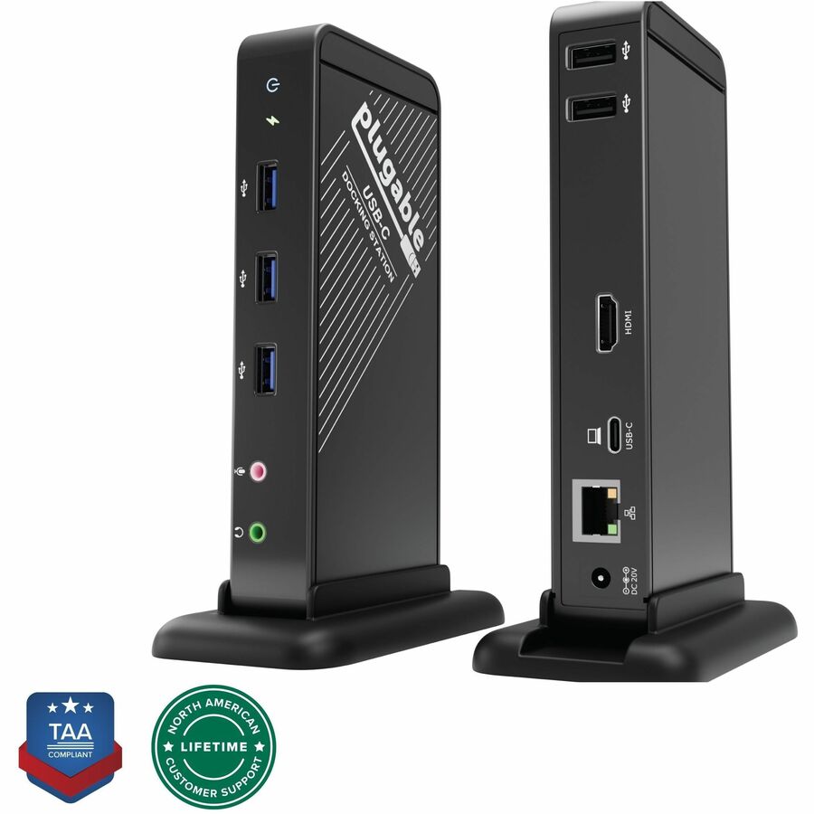 Plugable USB-C Dock - 4K HDMI, 60W Charging, Ethernet, USB 3.0/2.0 Ports