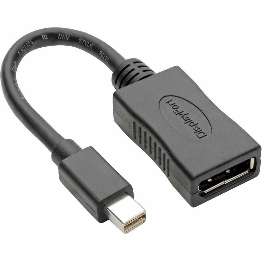 Tripp Lite by Eaton Keyspan Mini DisplayPort to DisplayPort Adapter 4K 60 Hz Black (M/F) 6-in. (15.24 cm)