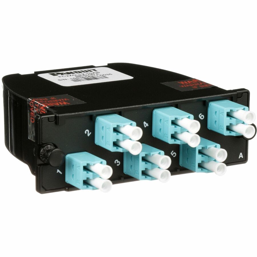 Panduit OptiCom MPO-LC Fiber Cassette OM3, 12 Fiber, Modified Method A, Opt IL