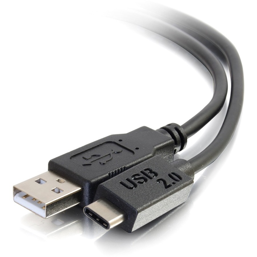 C2G 12ft (3.7m) USB 2.0 USB-C to USB-A Cable M/M - Black