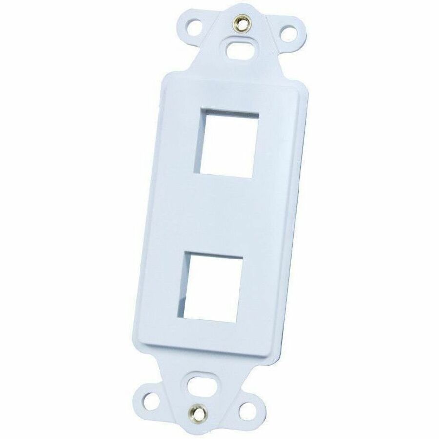 Ortronics Keystone Techchoice Rectangular Stylistics Frame, 2-Port, White