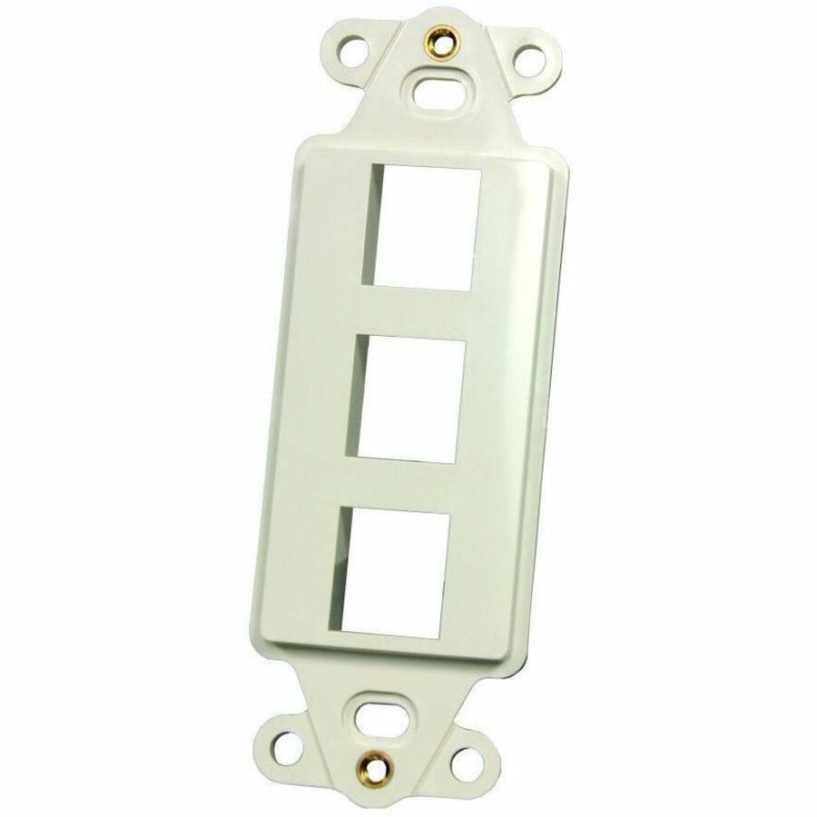 Ortronics Keystone Techchoice Rectangular Stylistics Frame, 3-Port, Fog White