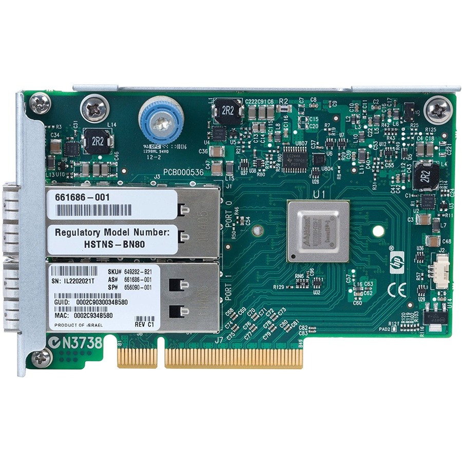 HPE Sourcing InfiniBand QDR/EN 10Gb Dual Port 544FLR-QSFP Adapter