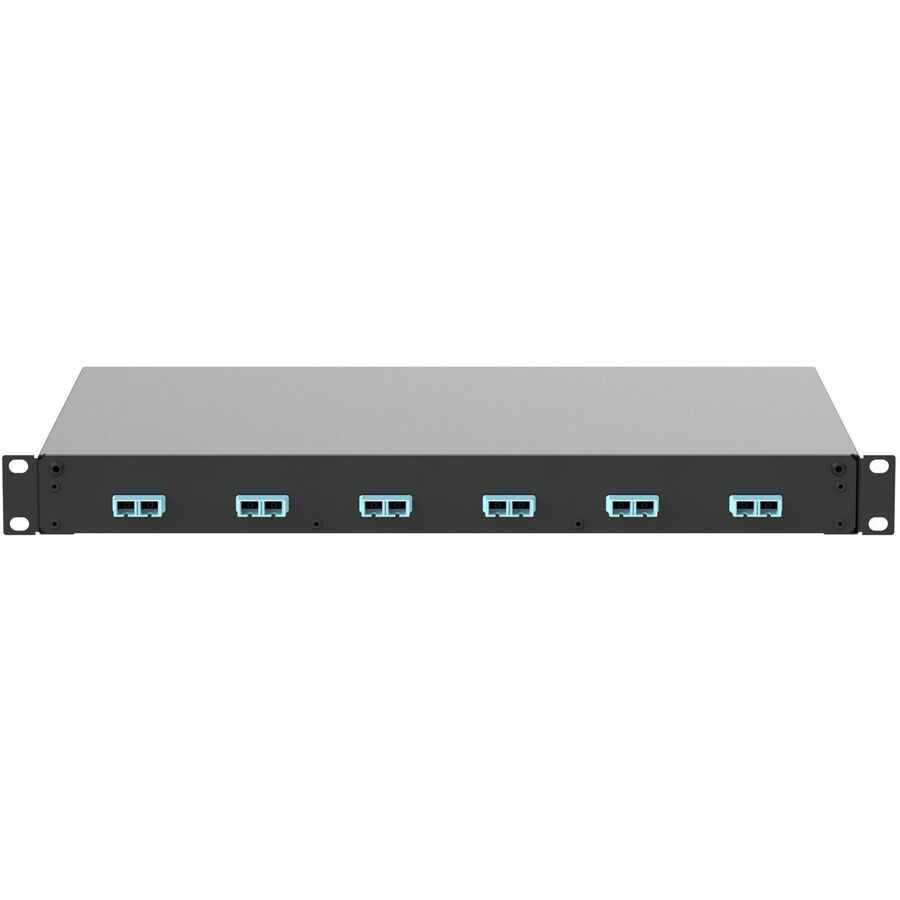 Panduit Fiber Drawer, 6 SC Duplex Adapters, Aqua
