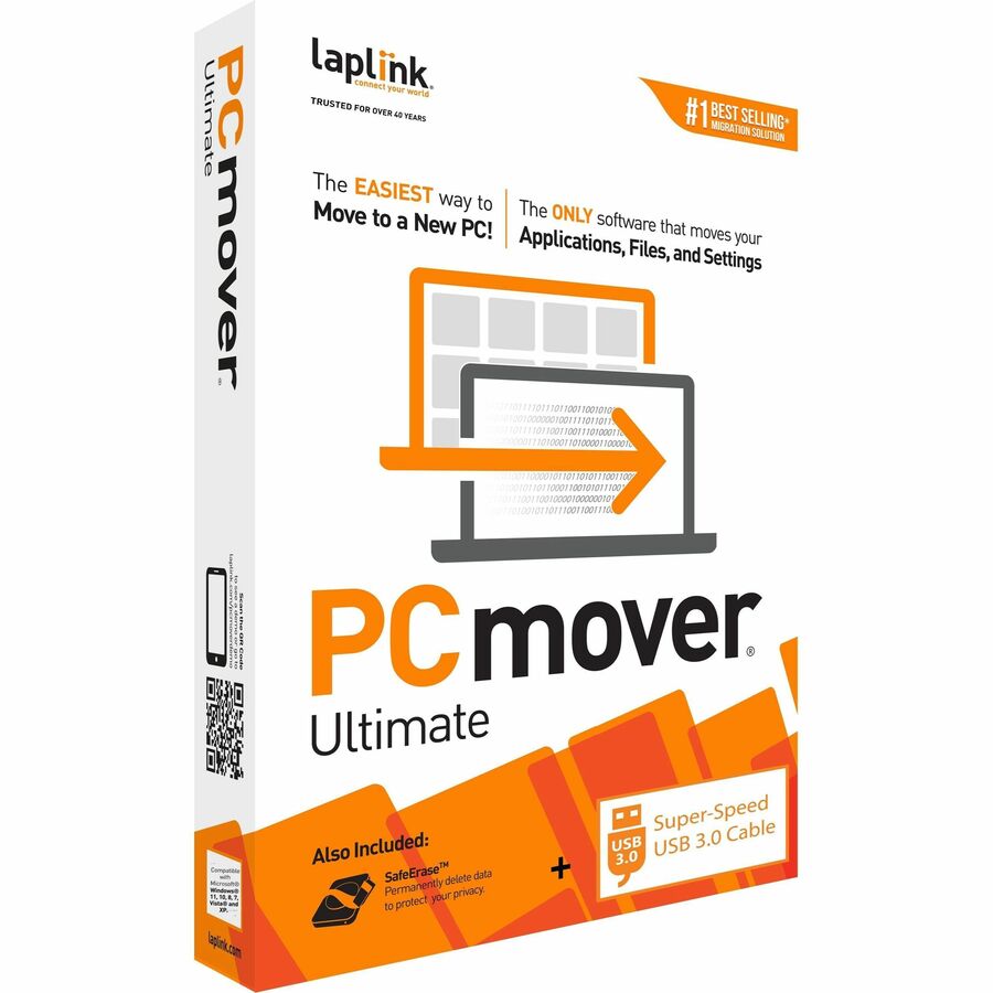 Laplink PCmover v.11 Ultimate - 1 Use with USB 3.0 Cable - Utility - PC