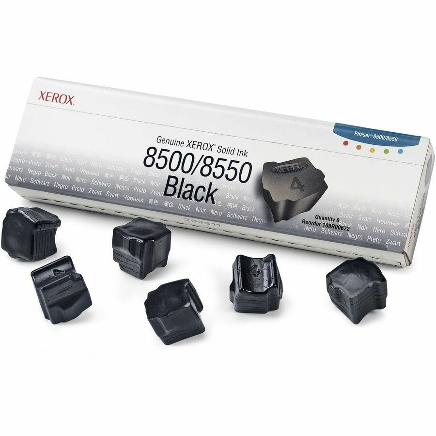 Xerox Genuine Phaser™ 8500/8550 Black Solid Ink (6000 Pages) - 108R00672
